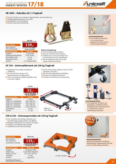 UNICRAFT Aktionskatalog