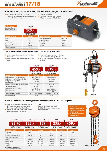 UNICRAFT Aktionskatalog