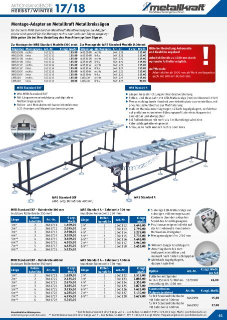 METALLKRAFT Aktionskatalog