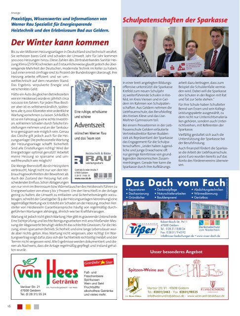 dasStadtMagazin Nr.6|Dezember 2011|Januar 2012 - WIR in Geldern