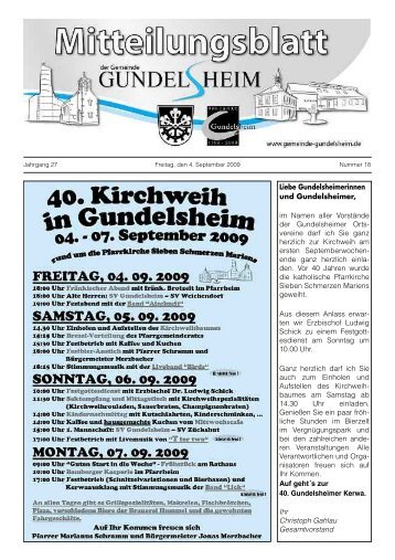 Notdienste - Wichtige Rufnummern - Gemeinde Gundelsheim