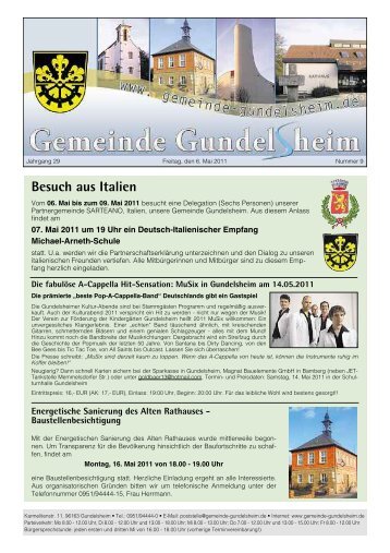 Besuch aus italien - Gemeinde Gundelsheim