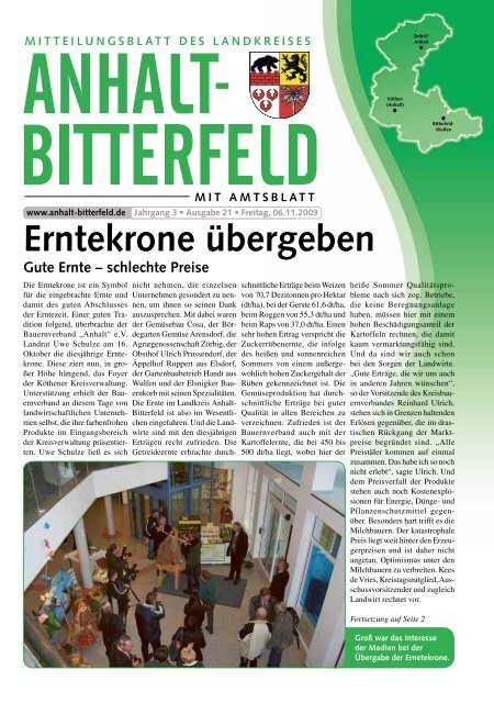 Erntekrone übergeben - spatznews.de