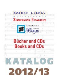 Bücher / Books - Musikverlage Zimmermann und Robert Lienau