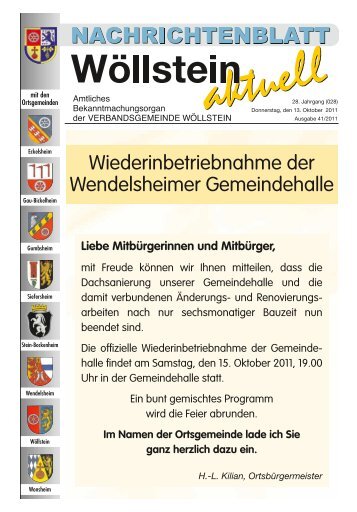 KW 41 / 13.10.2011 - Verbandsgemeinde Wöllstein