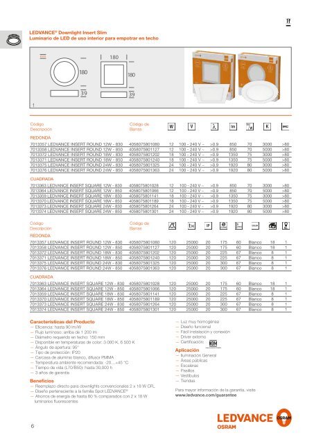 Catalogo de Luminarias LED - OSRAM