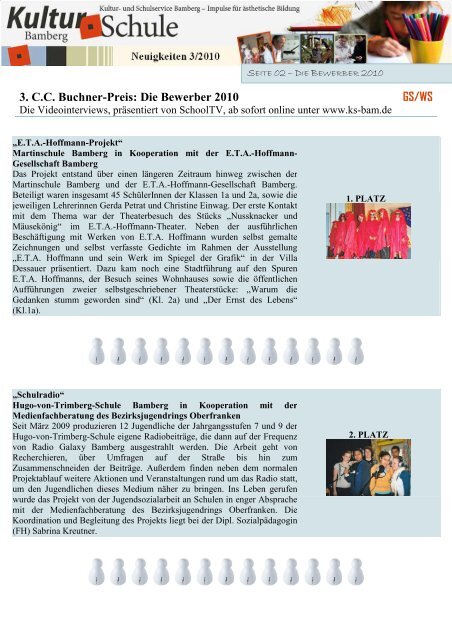 Download (Neuigkeiten 3 / 2010) - Kultur- und Schulservice Bamberg