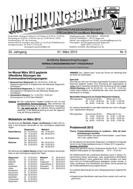 März 2012 - Verwaltungsgemeinschaft Stegaurach