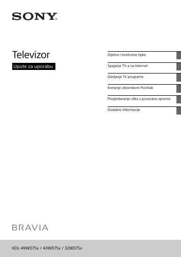 Sony KDL-49WD755 - KDL-49WD755 Istruzioni per l'uso Croato