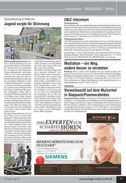 Die Region - Steigerwald-Kurier