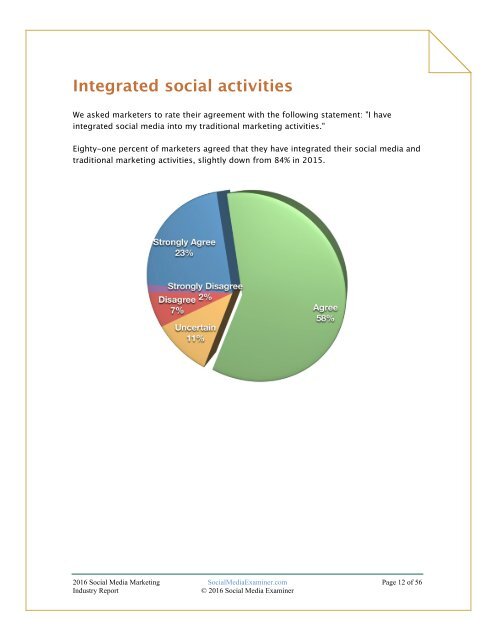 2016 SOCIAL MEDIA MARKETING INDUSTRY REPORT