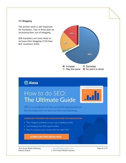 2016 SOCIAL MEDIA MARKETING INDUSTRY REPORT