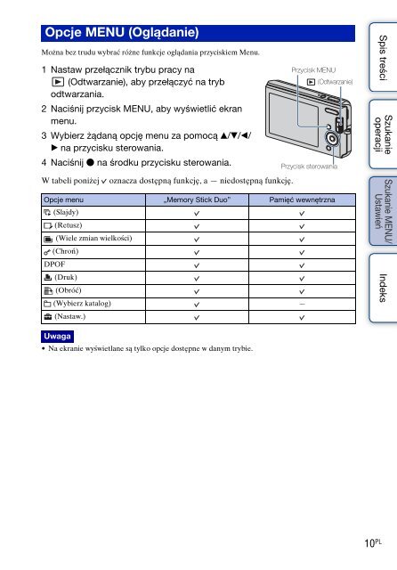 Sony DSC-W180 - DSC-W180 Istruzioni per l'uso Polacco