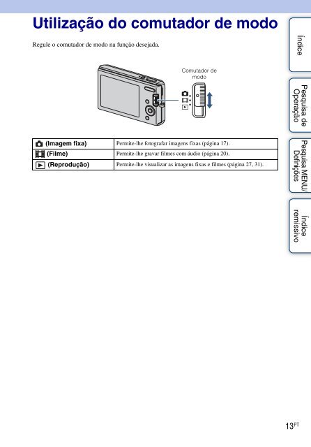 Sony DSC-W180 - DSC-W180 Istruzioni per l'uso Portoghese