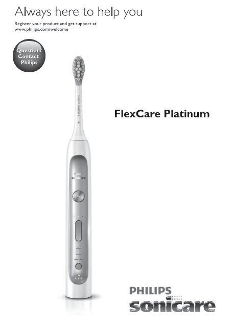 Philips Sonicare FlexCare Platinum Brosse &agrave; dents &eacute;lectrique - Mode d&rsquo;emploi - ESP