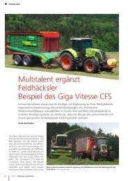 Multitalent ergänzt Feldhäcksler Beispiel des Giga Vitesse CFS