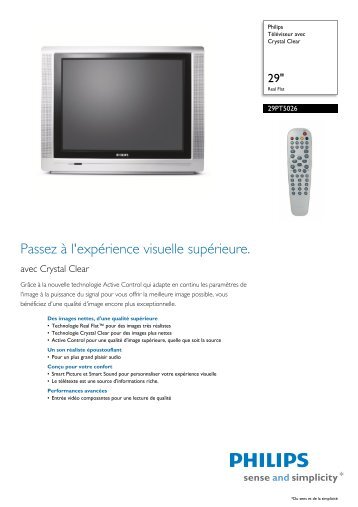 Philips TÃ©lÃ©viseur - Fiche Produit - FRA