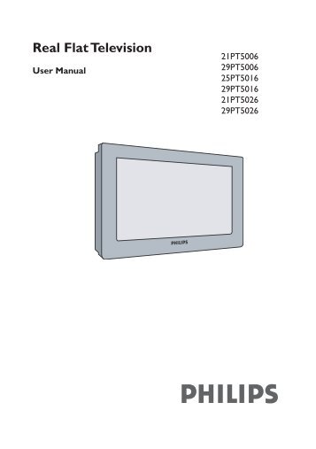 Philips TÃ©lÃ©viseur - Mode dâemploi - ENG