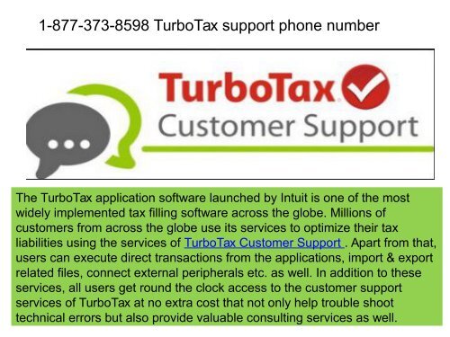 24/7 TurboTax Online Help and Support 1-877-373-8598