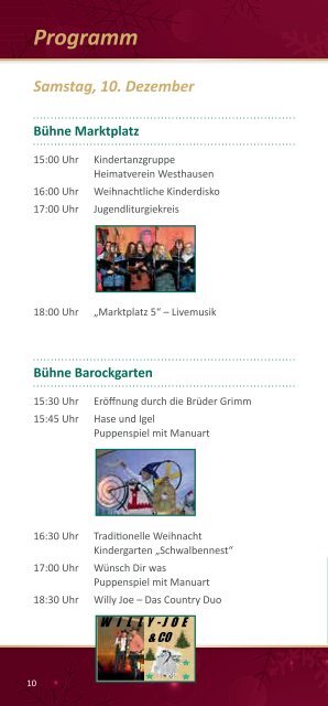 Heiligenstädter Weihnachtsmarkt Programm