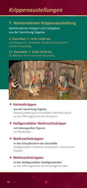 Heiligenstädter Weihnachtsmarkt Programm