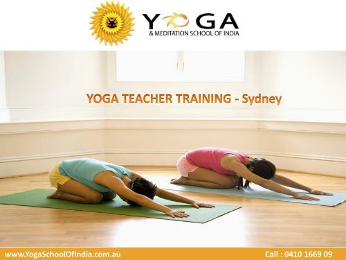 Yoga Teacher Training  - Sydney  (Part Time)