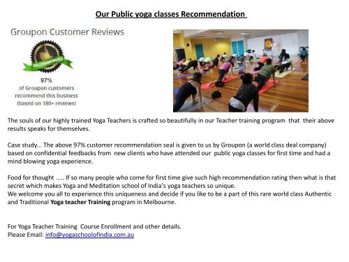 Yoga Teacher Training  - Sydney  (Part Time)