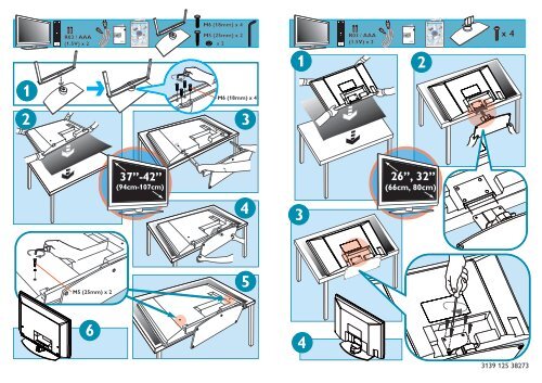 Philips T&eacute;l&eacute;viseur &eacute;cran plat num&eacute;rique &agrave; &eacute;cran large - Guide de mise en route - ELL