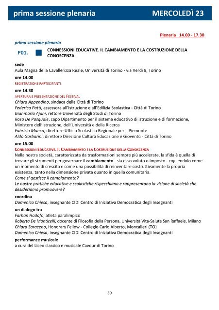 FESTIVAL DELL’EDUCAZIONE