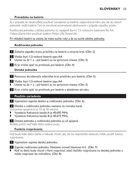 Philips &Eacute;coute-b&eacute;b&eacute; analogique - Mode d&rsquo;emploi - BUL