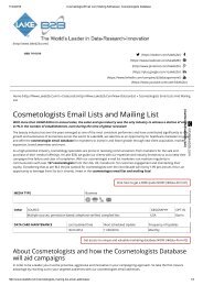 Email list of cosmetologists