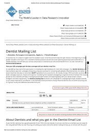 Dentists email addresses