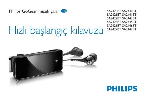 Philips GoGEAR Baladeur MP3 - Guide de mise en route - TUR