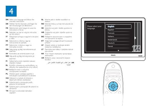 Philips DesignLine Tilt T&eacute;l&eacute;viseur LED - Guide de mise en route - UKR