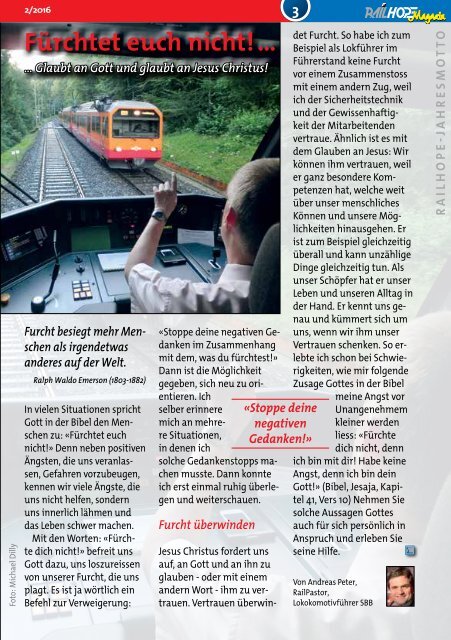 RailHope Magazin 02/16 Deutsch