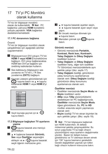 Philips T&eacute;l&eacute;viseur &agrave; &eacute;cran large - Mode d&rsquo;emploi - TUR