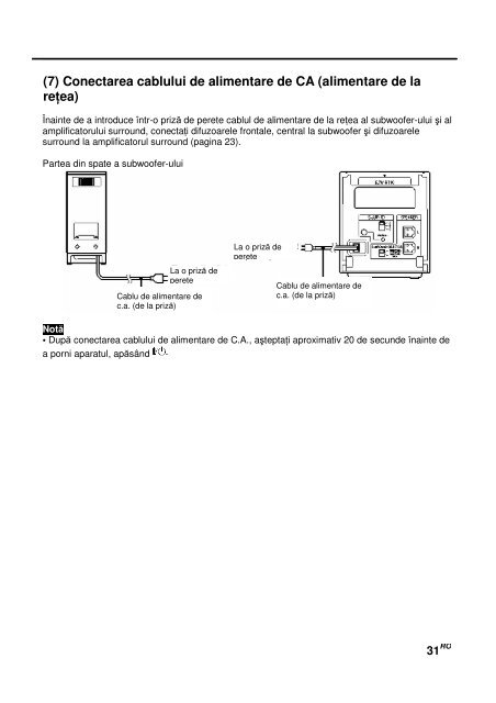 Sony DAV-IS50 - DAV-IS50 Istruzioni per l'uso Rumeno