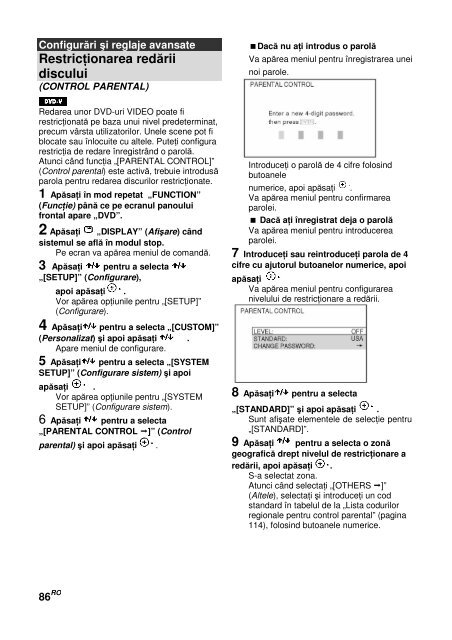 Sony DAV-IS50 - DAV-IS50 Istruzioni per l'uso Rumeno