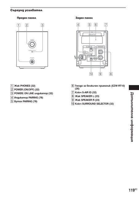 Sony DAV-IS50 - DAV-IS50 Istruzioni per l'uso Bulgaro