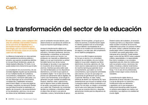 La transformación digital del sector educación