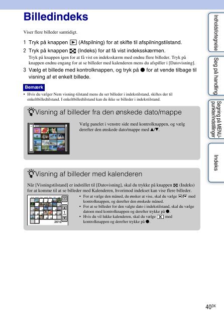Sony DSC-W350 - DSC-W350 Istruzioni per l'uso Danese