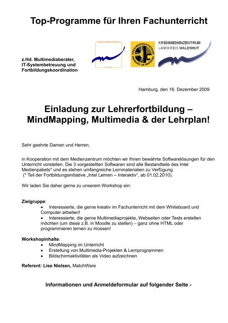 MindMapping, Multimedia & der Lehrplan! - Kreismedienzentrum ...