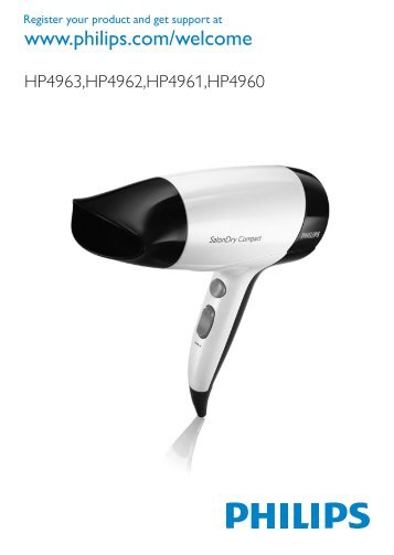 Philips SalonDry Compact SÃ¨che-cheveux - Mode dâemploi - CES