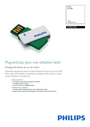 Philips ClÃ© USB - Fiche Produit - FRA