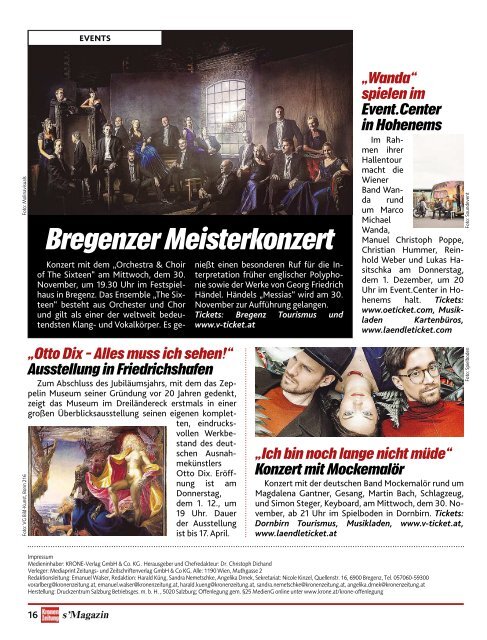 s'Magazin usm Ländle, 27. November 2016