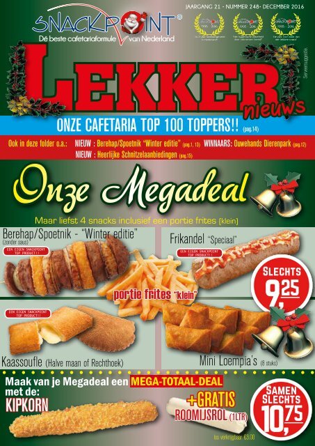 SNACKPONT LEKKER NIEUWS; DECEMBER 2016