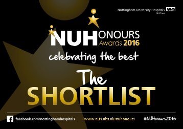 NUH Honours Shortlist 2016
