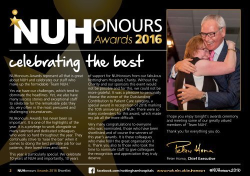 NUH Honours Shortlist 2016