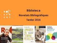 Novetats bibliogràfiques tardor 2016