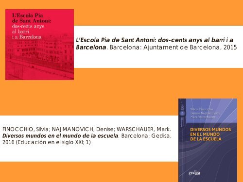 Novetats bibliogràfiques tardor Novembre 2016